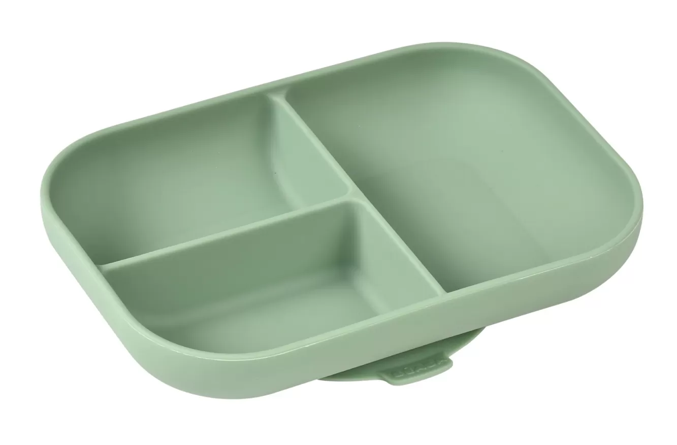 BÉABA Couverts, Vaisselle Et Bavoirs-Assiette Compartimentee Silicone Sage Green