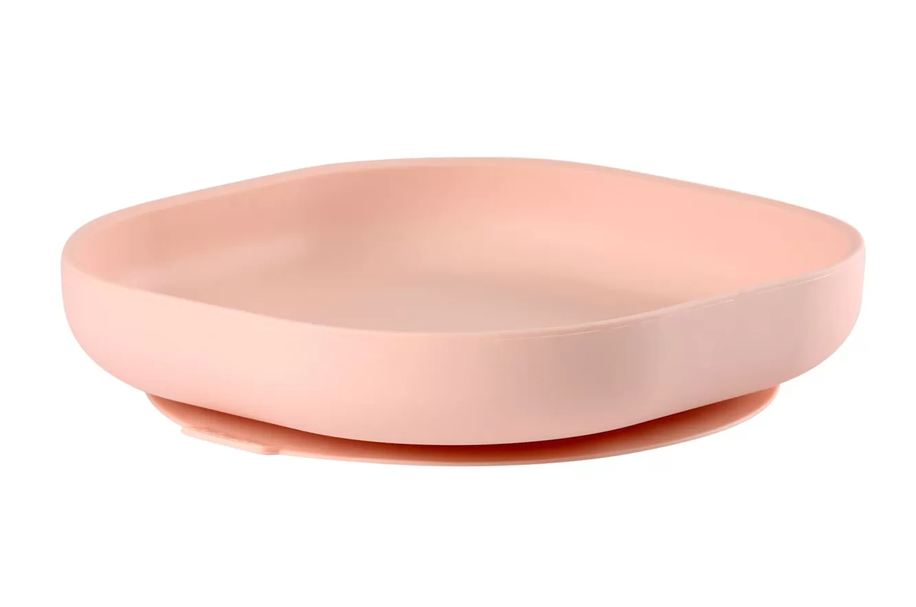 BÉABA Couverts, Vaisselle Et Bavoirs-Assiette Silicone Ventouse Light Pink