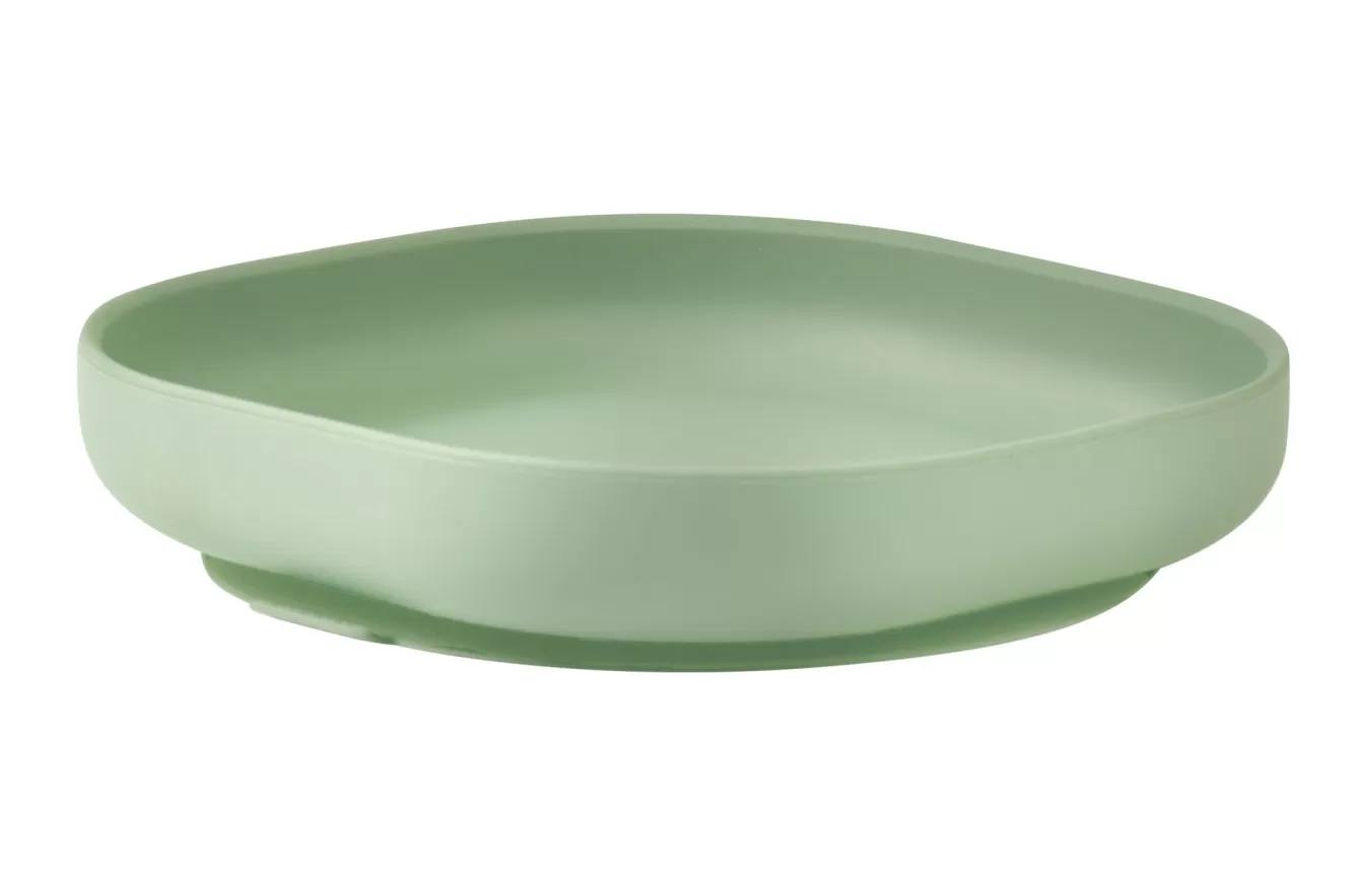 BÉABA Couverts, Vaisselle Et Bavoirs-Assiette Silicone Ventouse Sage Green