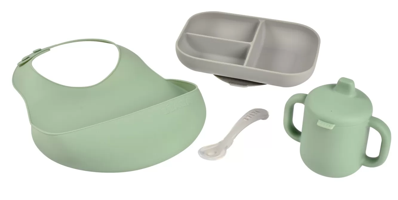 BÉABA Goûter Sain-Coffret Repas Les Essentiels Grey / Sage Green