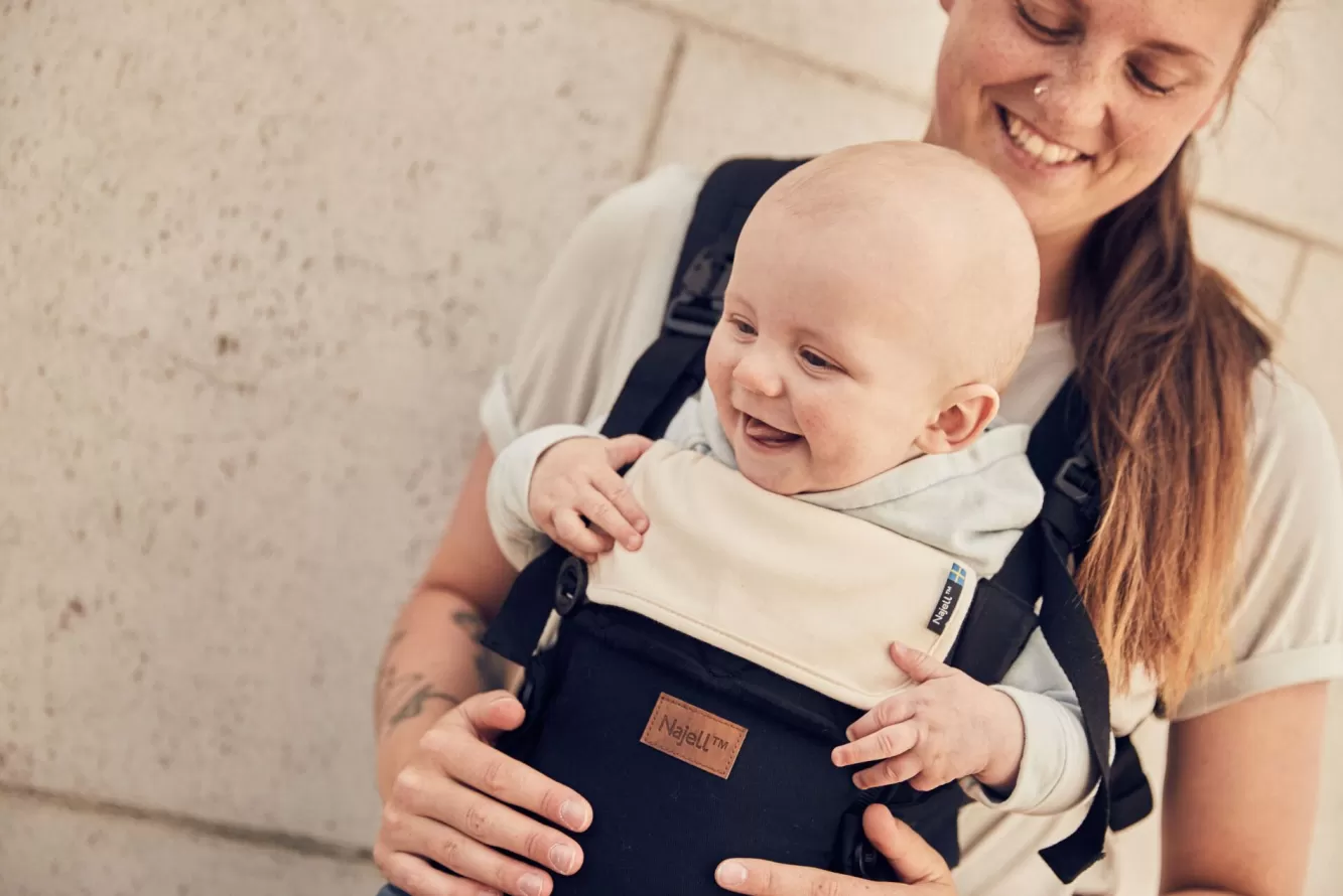 BÉABA Porte-Bébé Et Écharpes-Coussinet Et Bavoir Coton Organique Pour Porte Bébé Najell X
