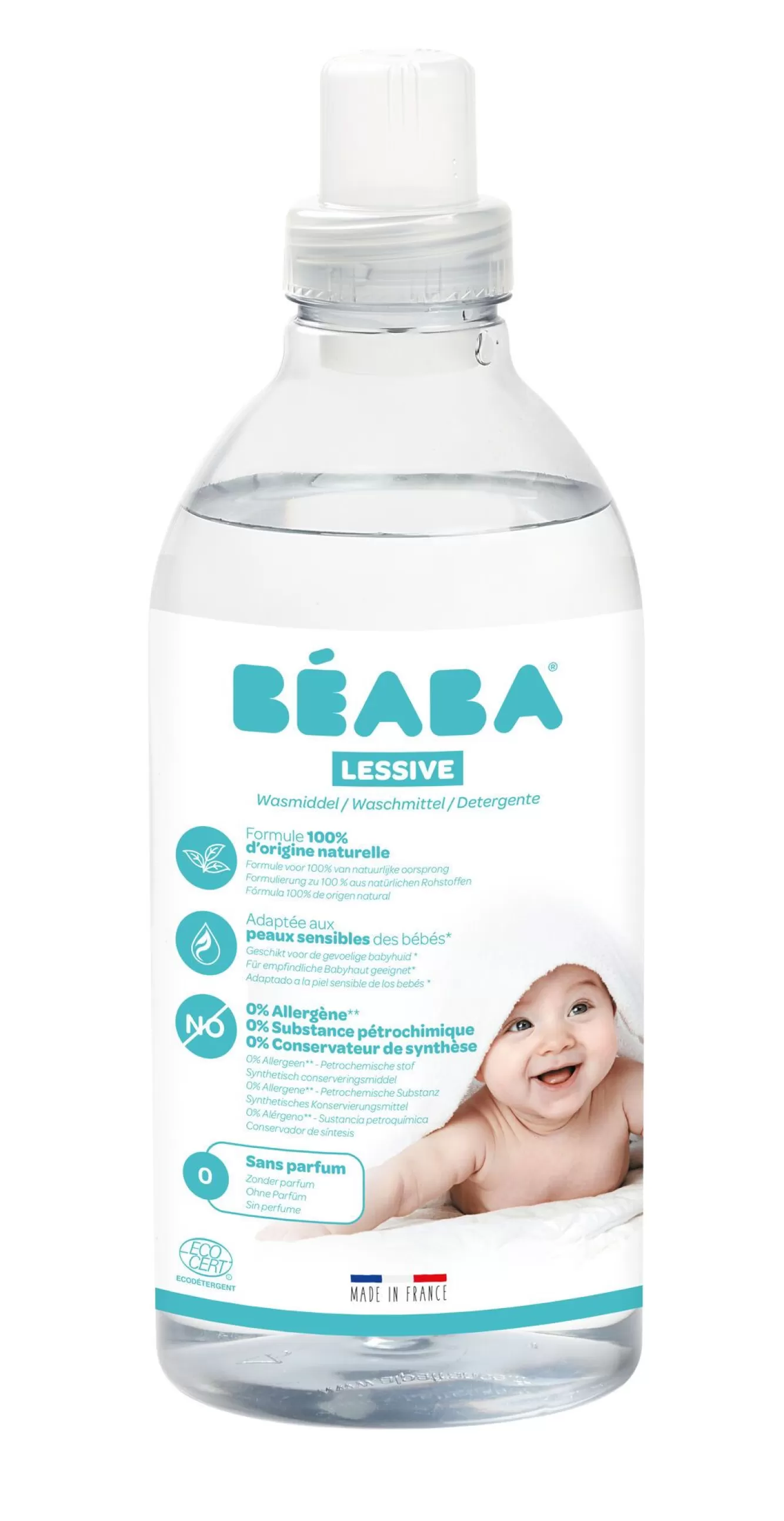 BÉABA Soins Et Toilette Bébé-Lessive Sans Parfum - 1L