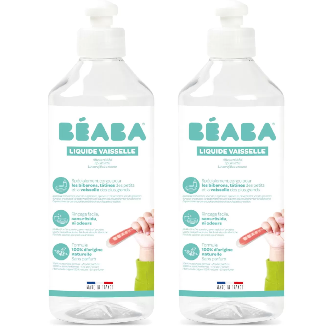 BÉABA Désinfectants Et Nettoyants-Lot 2 Liquides Vaisselle 500 Ml