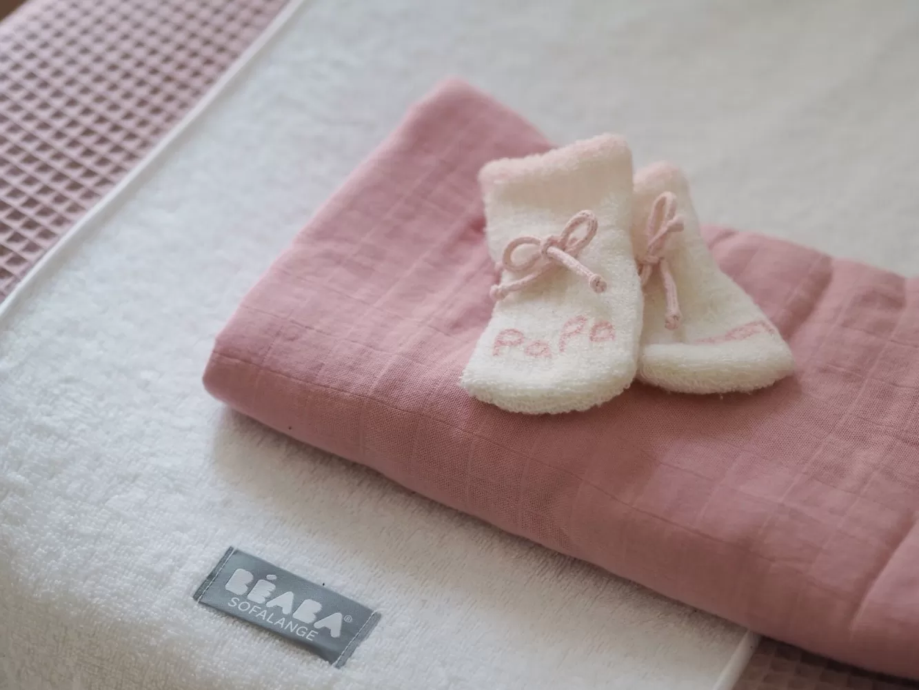 BÉABA Emmaillotage-Lot De 2 Langes Xxl En Coton Bridal Pink/Flowery Countryside