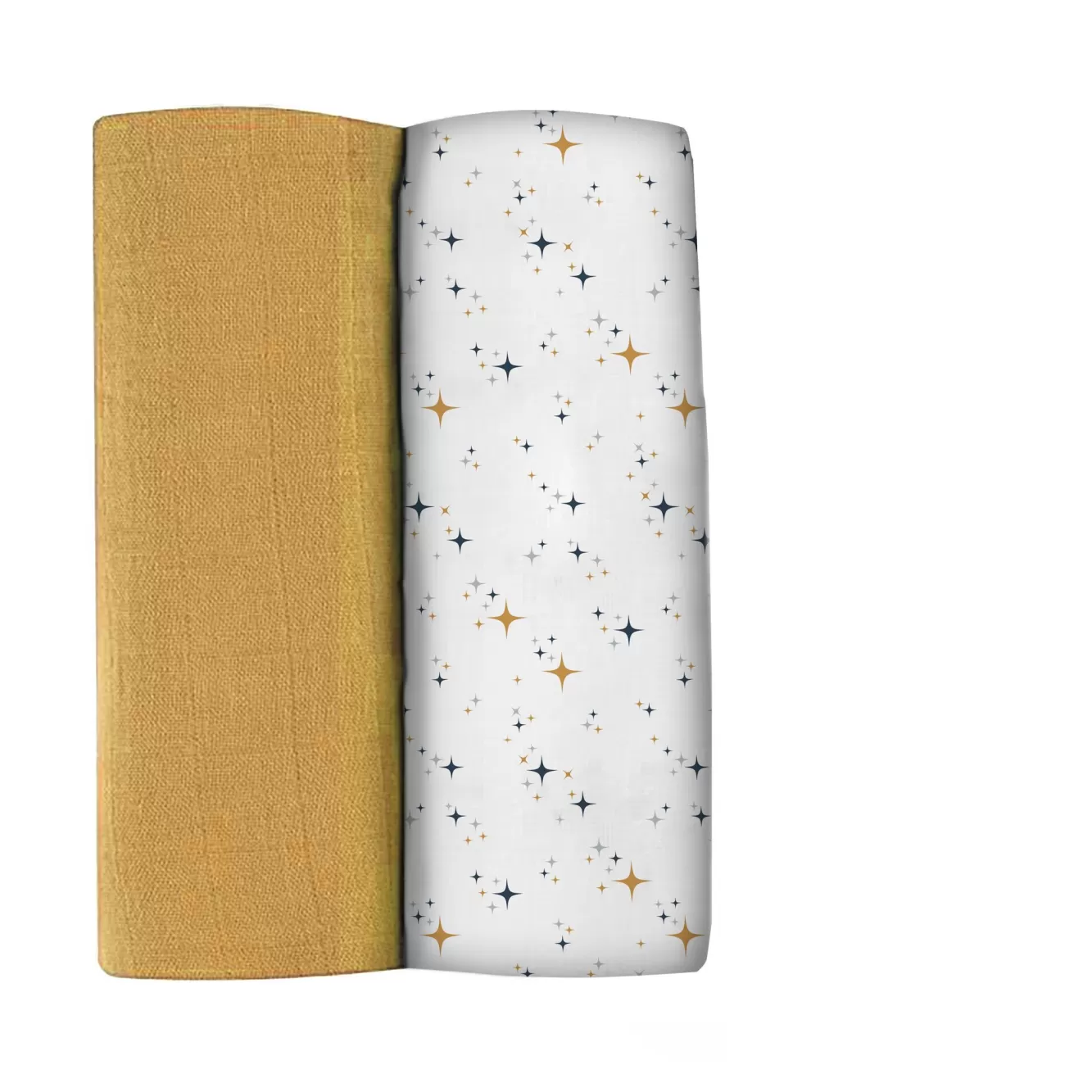 BÉABA Emmaillotage-Lot De 2 Langes Xxl En Coton Honey Yellow/Starry Night