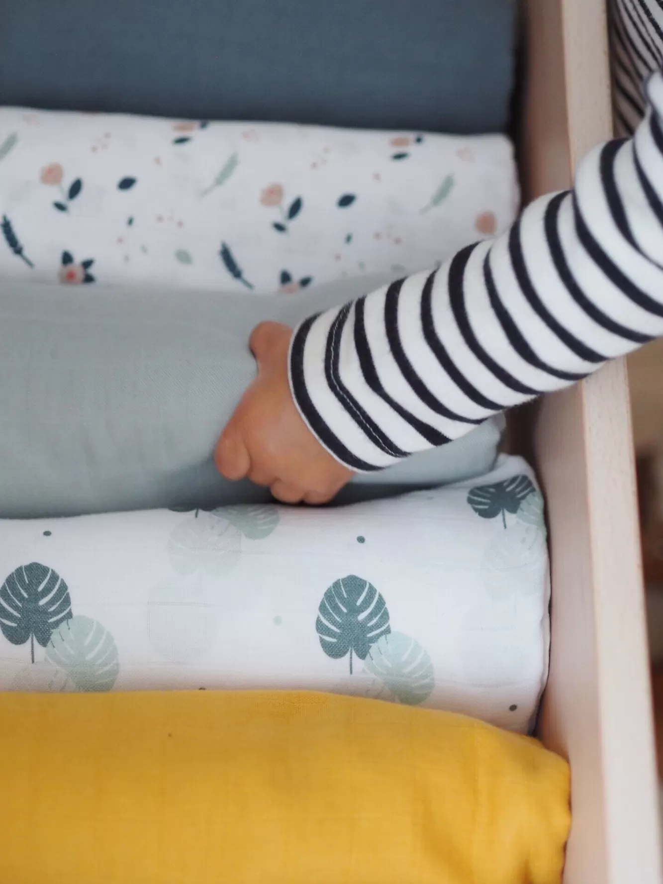 BÉABA Emmaillotage-Lot De 2 Langes Xxl En Coton Honey Yellow/Starry Night