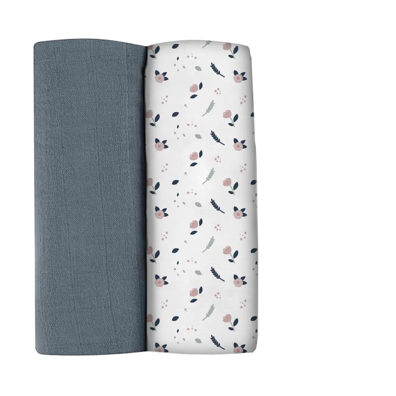 BÉABA Emmaillotage-Lot De 2 Langes Xxl En Coton Stormy Weather/Spring Flower