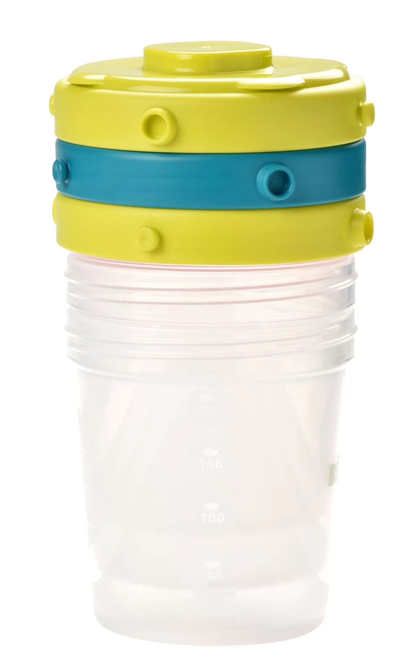BÉABA Pots De Conservation-Lot De 6 Portions Clip 2Eme Age 200 Ml Neon