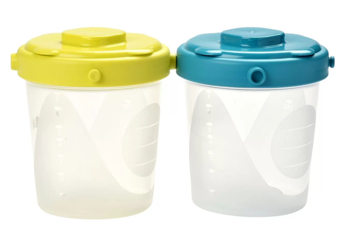 BÉABA Pots De Conservation-Lot De 6 Portions Clip 2Eme Age 200 Ml Neon