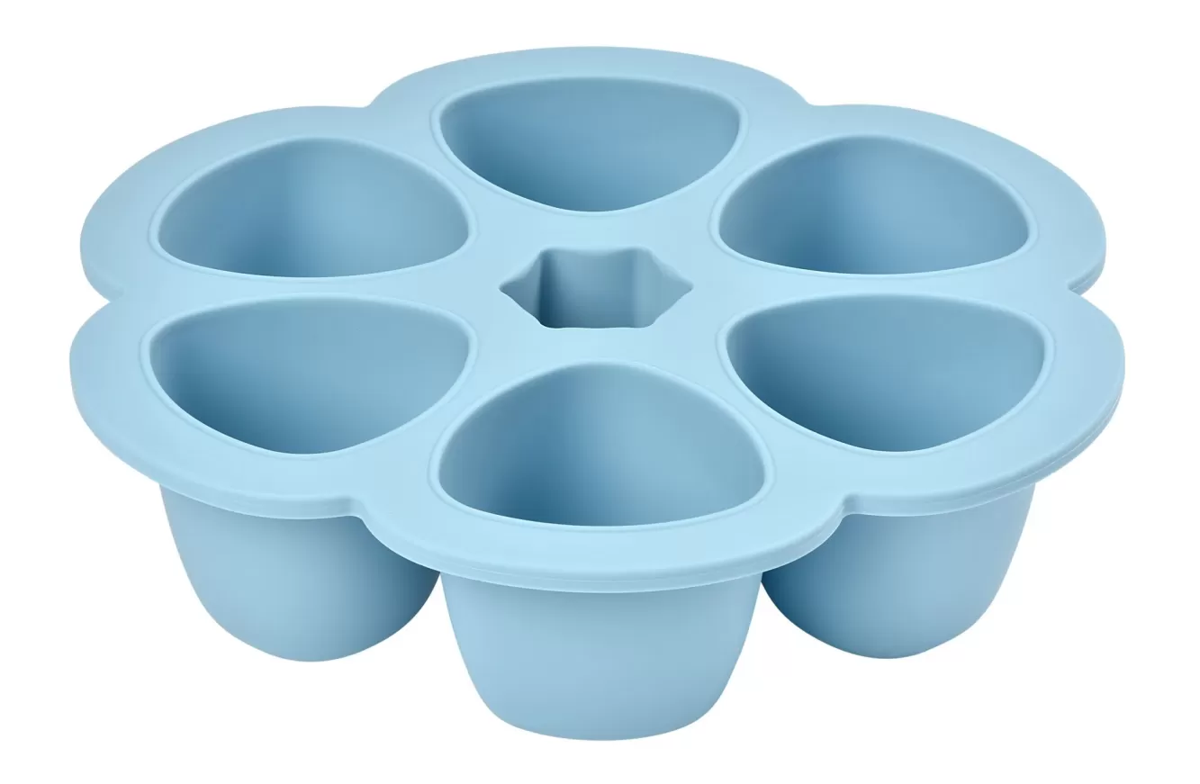 BÉABA Pots De Conservation-Multiportions Silicone 6*150Ml Windy-Blue