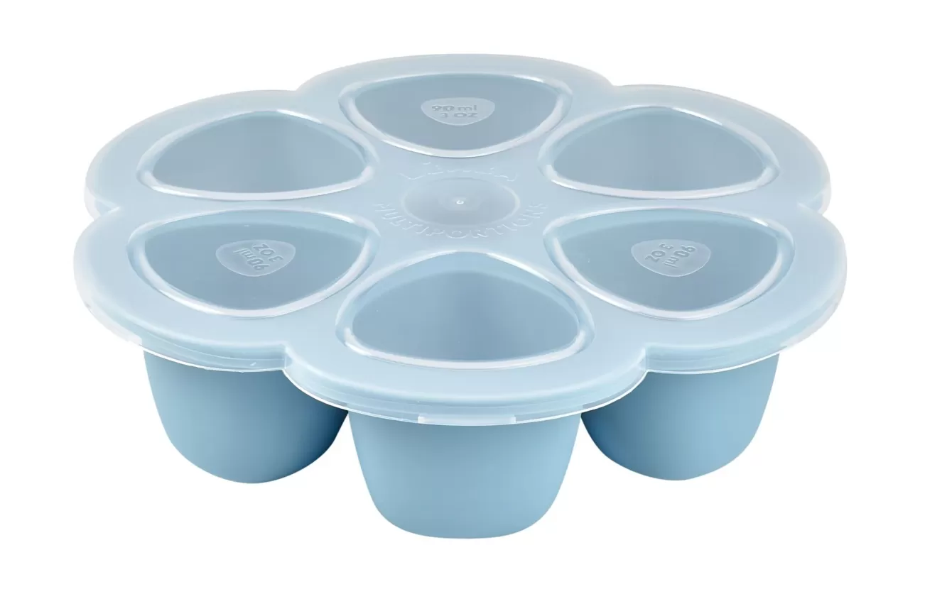 BÉABA Pots De Conservation-Multiportions Silicone 6*90Ml Windy Blue