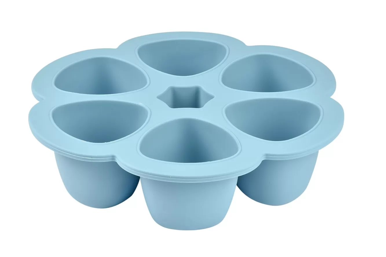 BÉABA Pots De Conservation-Multiportions Silicone 6*90Ml Windy Blue