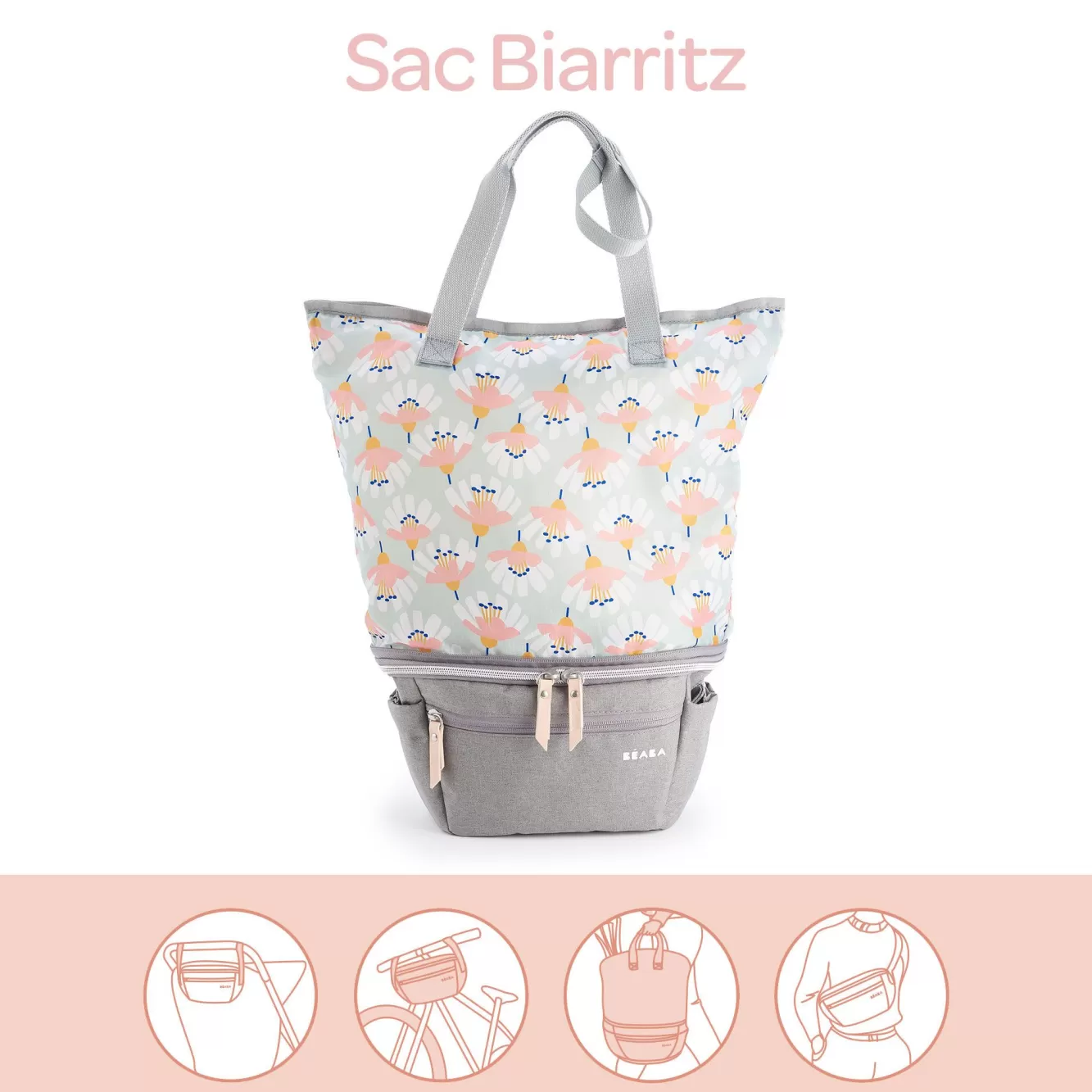 BÉABA Sacs À Langer-Pop Up Bag Biarritz Heather Grey