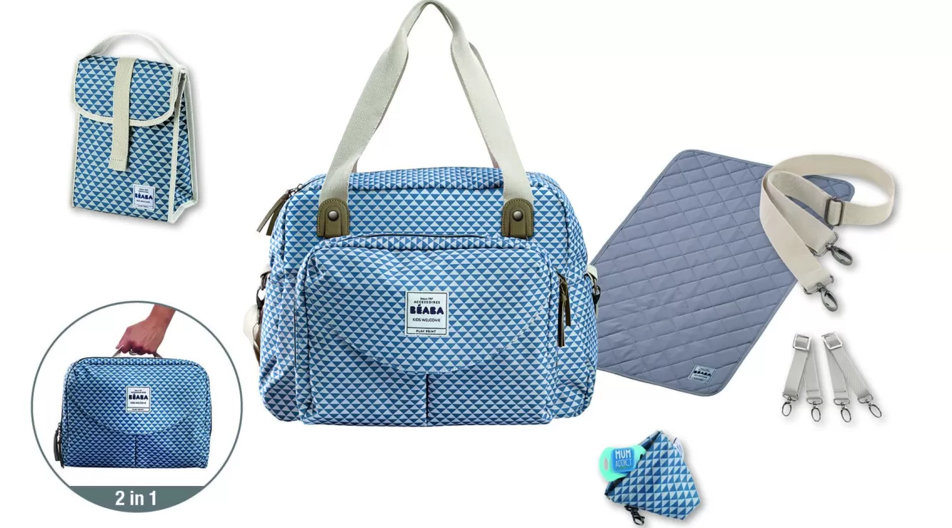 BÉABA Sacs À Langer-Sac A Langer Geneve Ii Play Print Blue