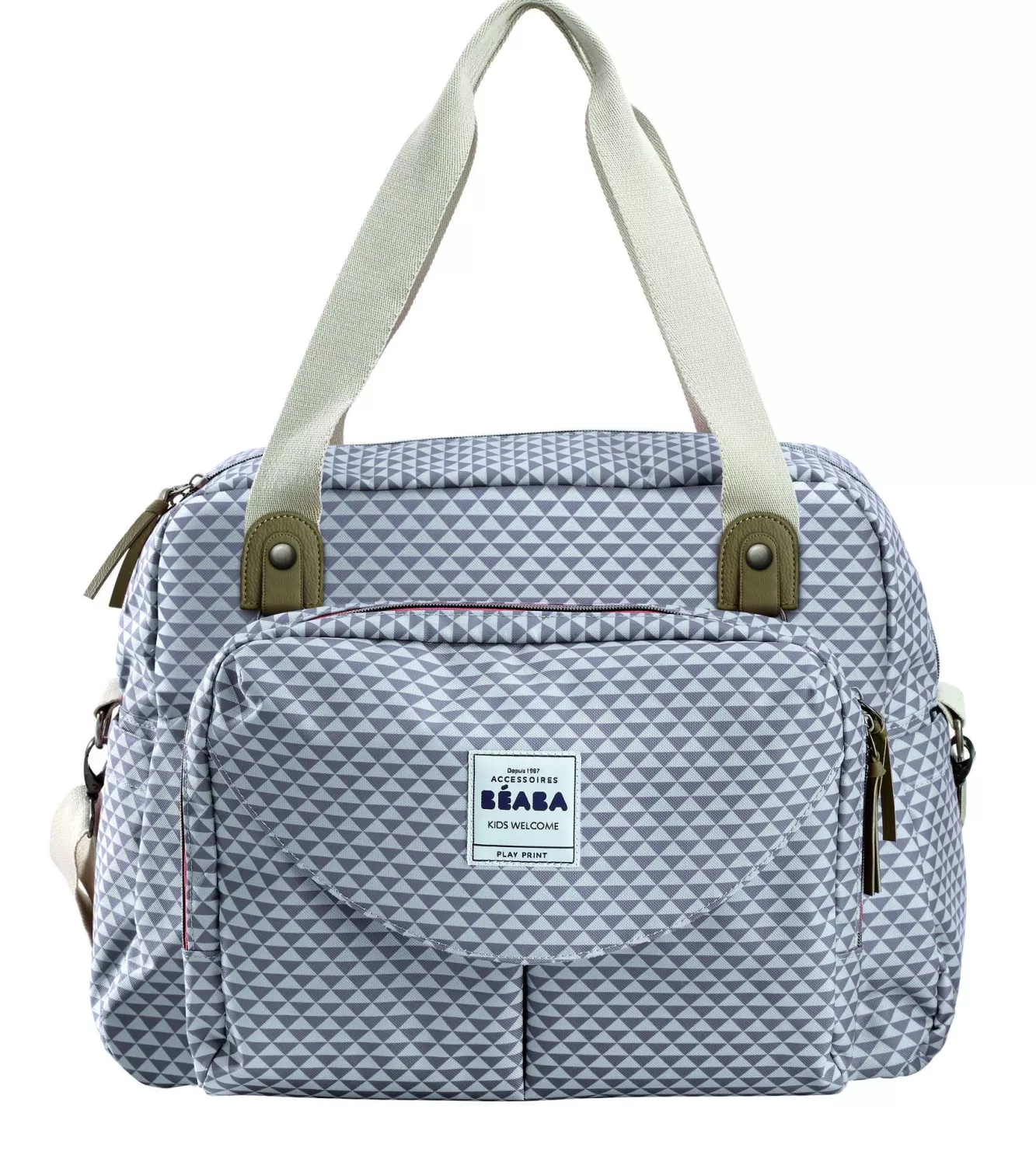 BÉABA Sacs À Langer-Sac A Langer Geneve Ii Play Print Grey/Coral