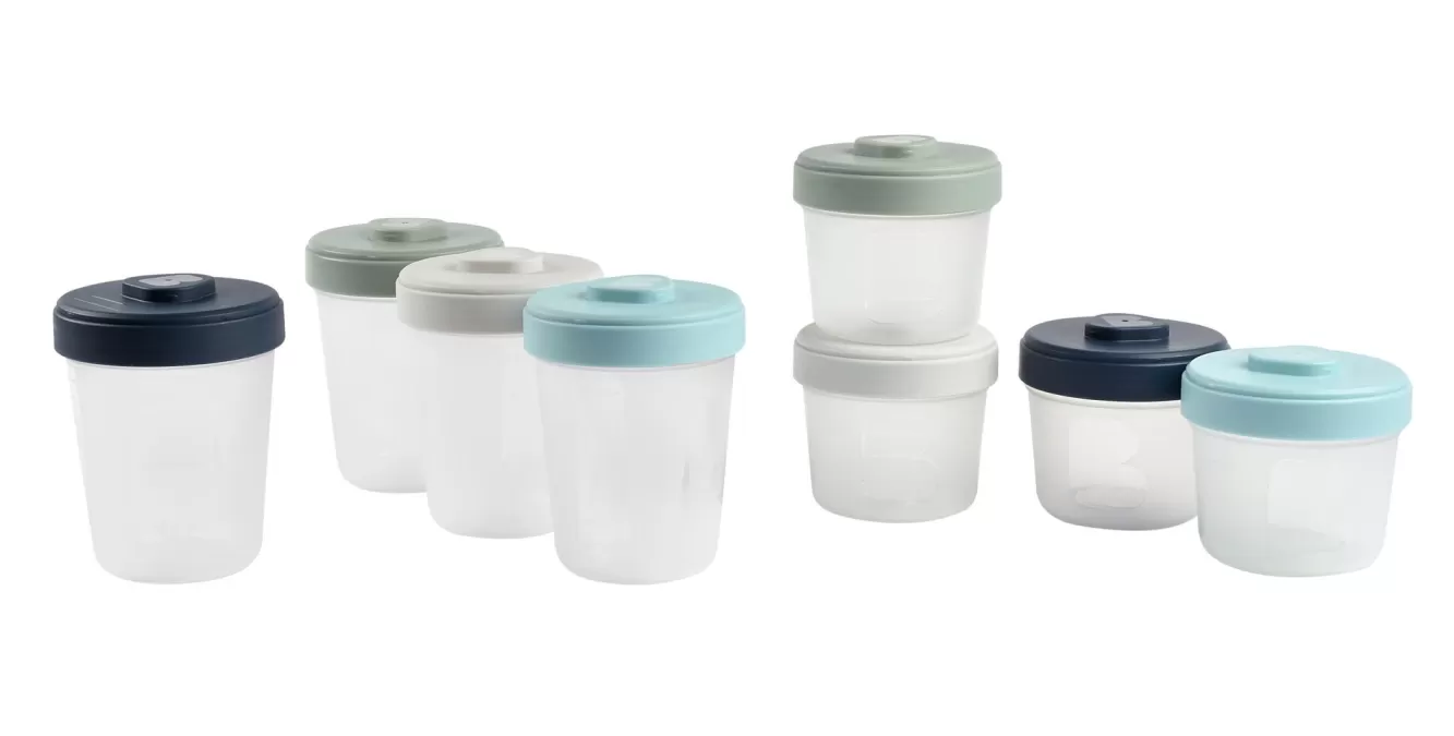 BÉABA Pots De Conservation-Set 2Eme Age 8 Portions Clip (4X150Ml + 4X250Ml)