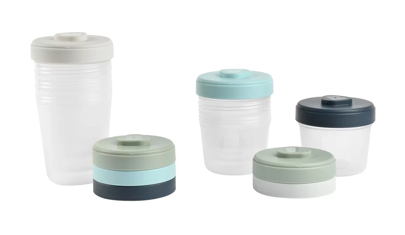 BÉABA Pots De Conservation-Set 2Eme Age 8 Portions Clip (4X150Ml + 4X250Ml)