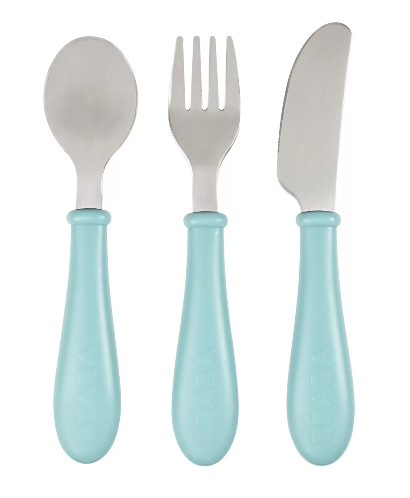 BÉABA Couverts, Vaisselle Et Bavoirs-Set 3 Couverts Inox Airy Green