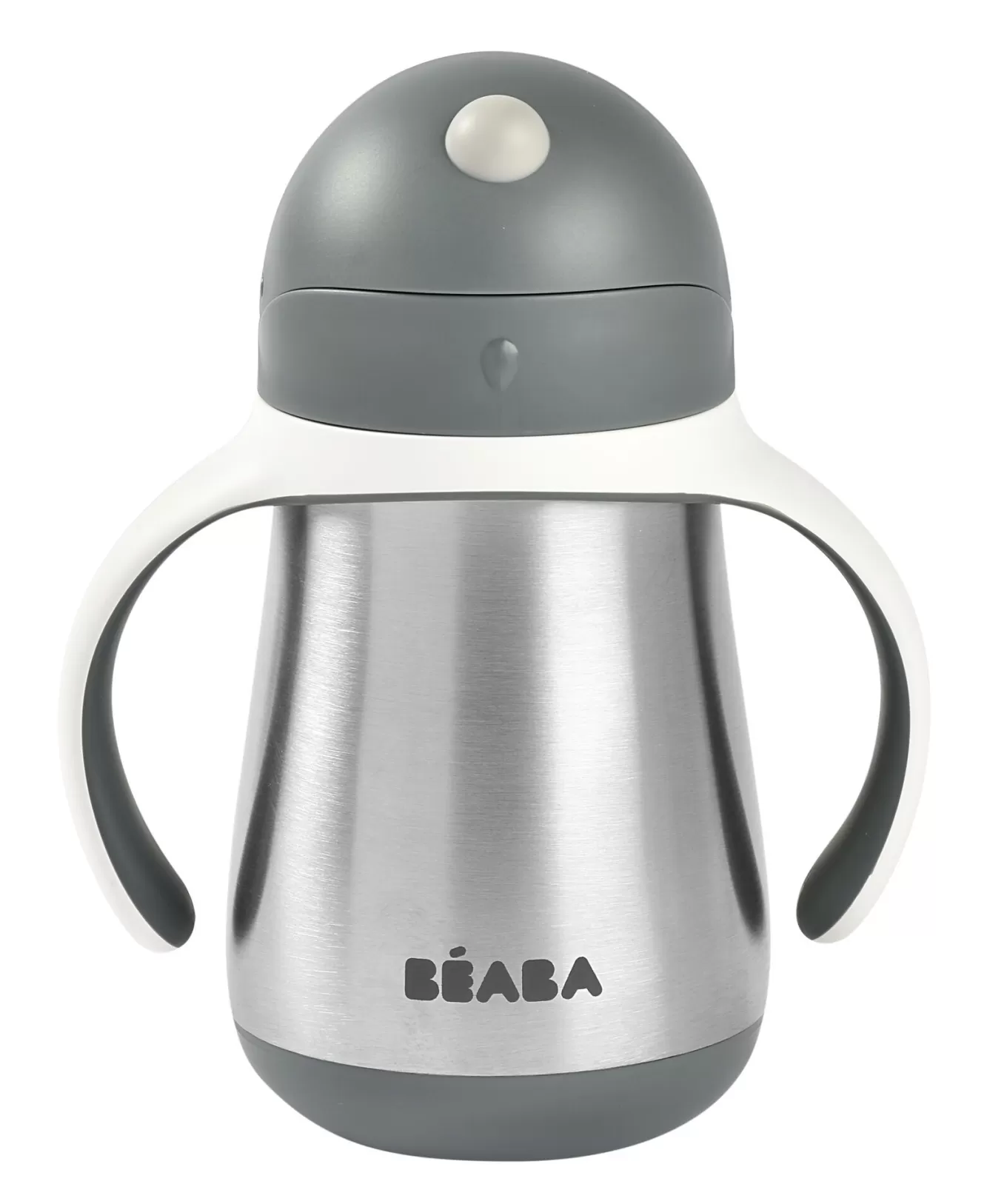 BÉABA Couverts, Vaisselle Et Bavoirs-Tasse Paille Inox 250 Ml Mineral Grey