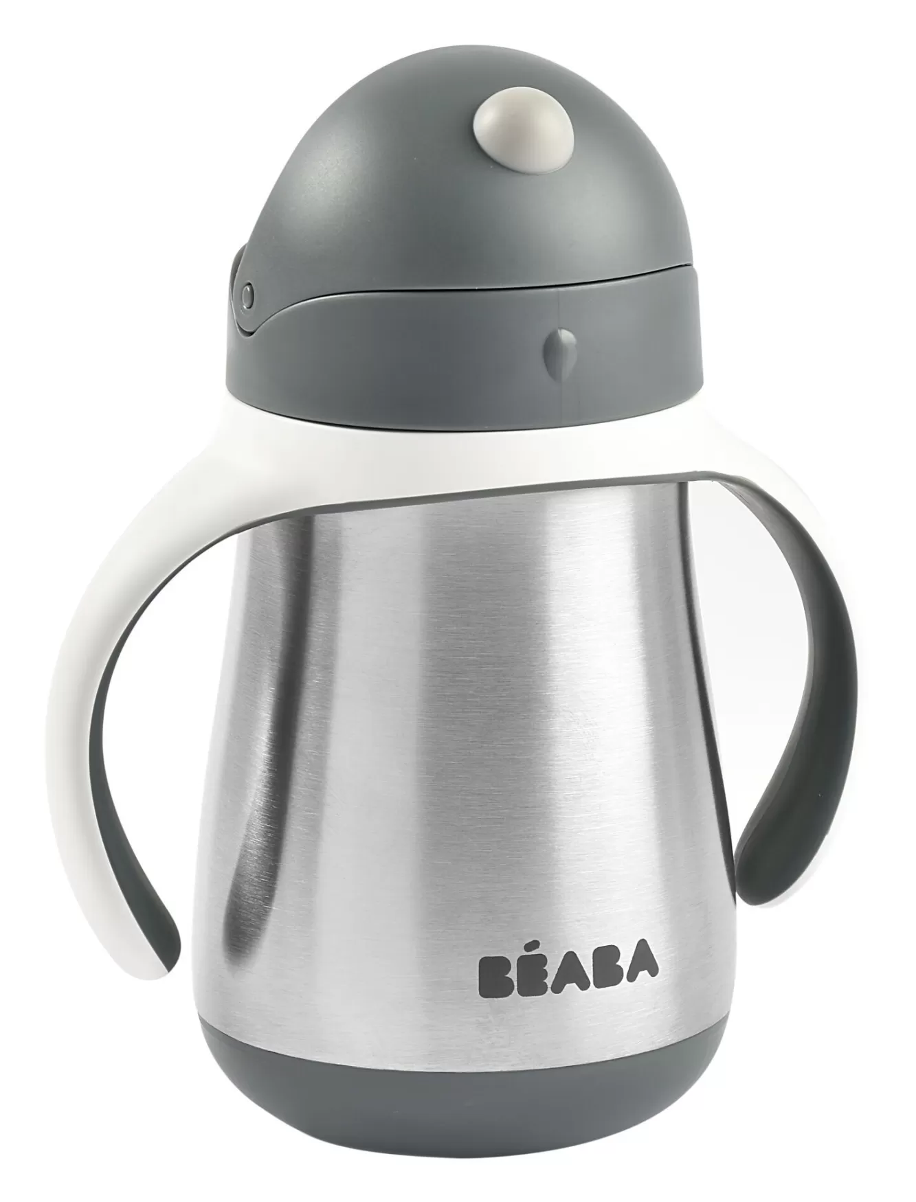 BÉABA Couverts, Vaisselle Et Bavoirs-Tasse Paille Inox 250 Ml Mineral Grey