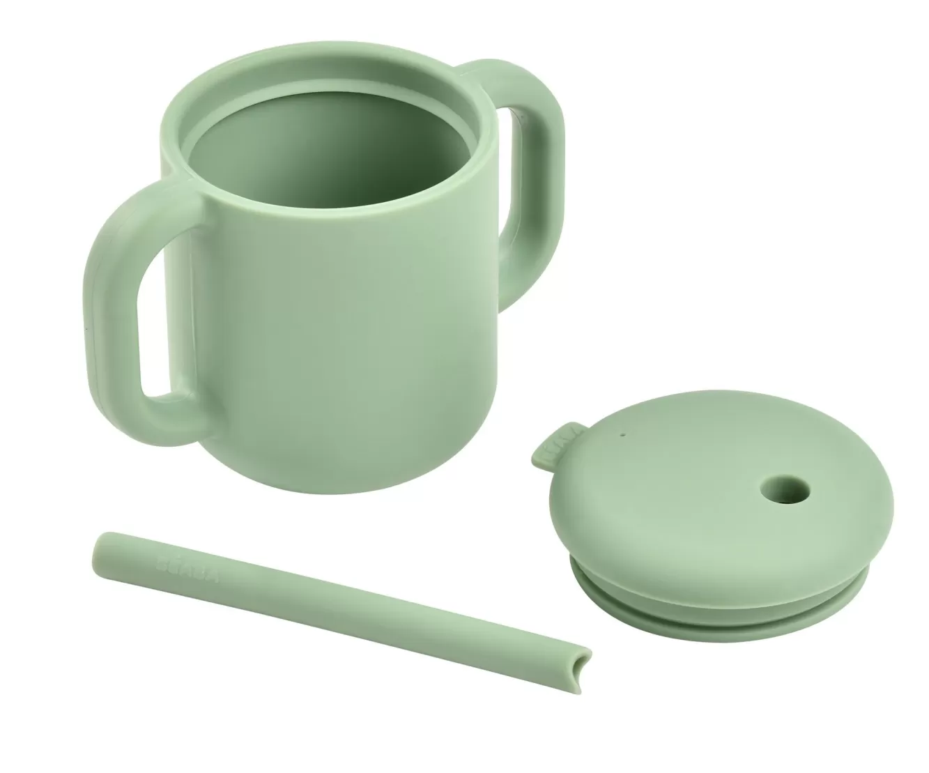 BÉABA Couverts, Vaisselle Et Bavoirs-Tasse Paille Silicone Sage Green