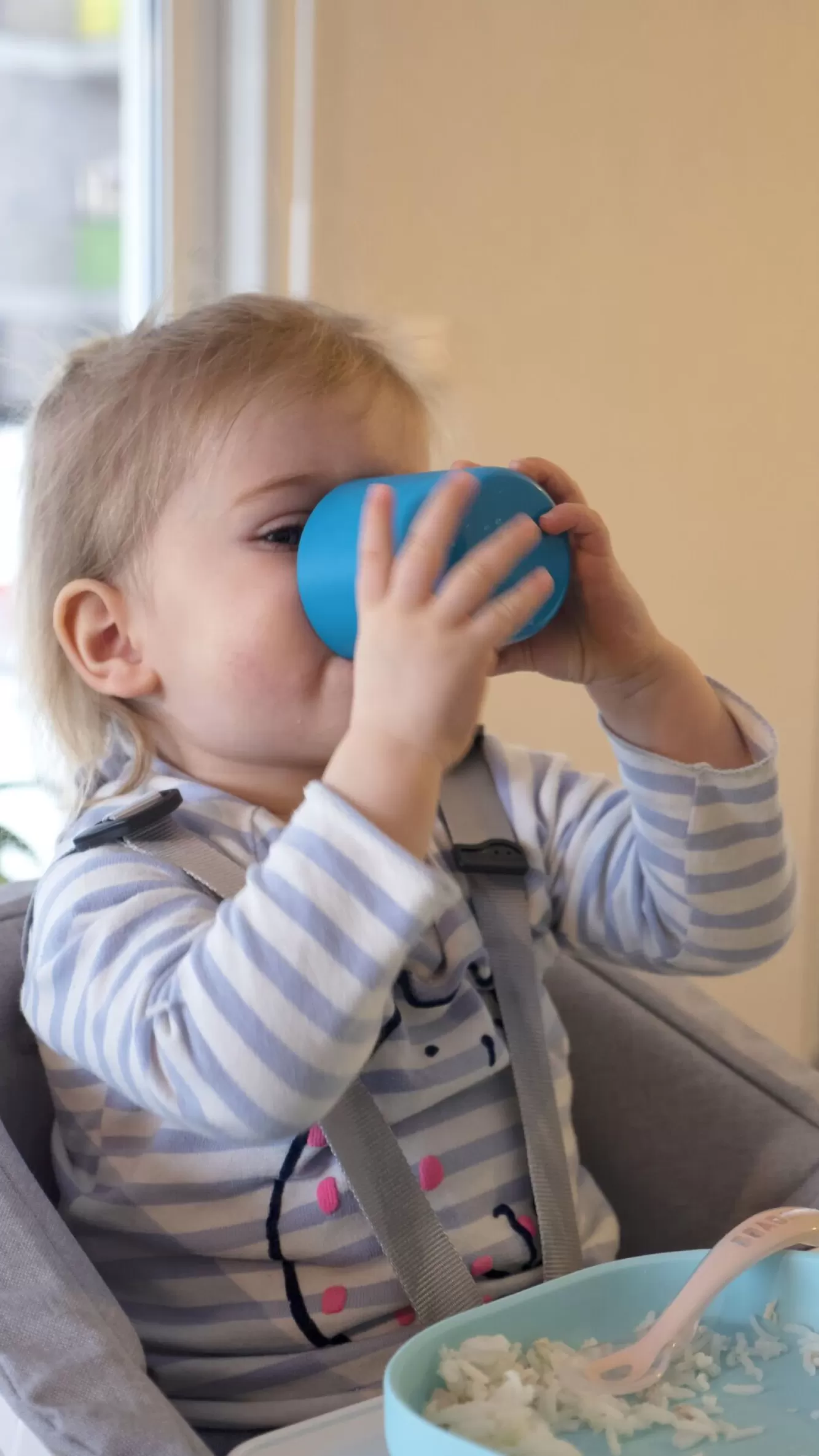 BÉABA Couverts, Vaisselle Et Bavoirs-Verre Silicone Blue